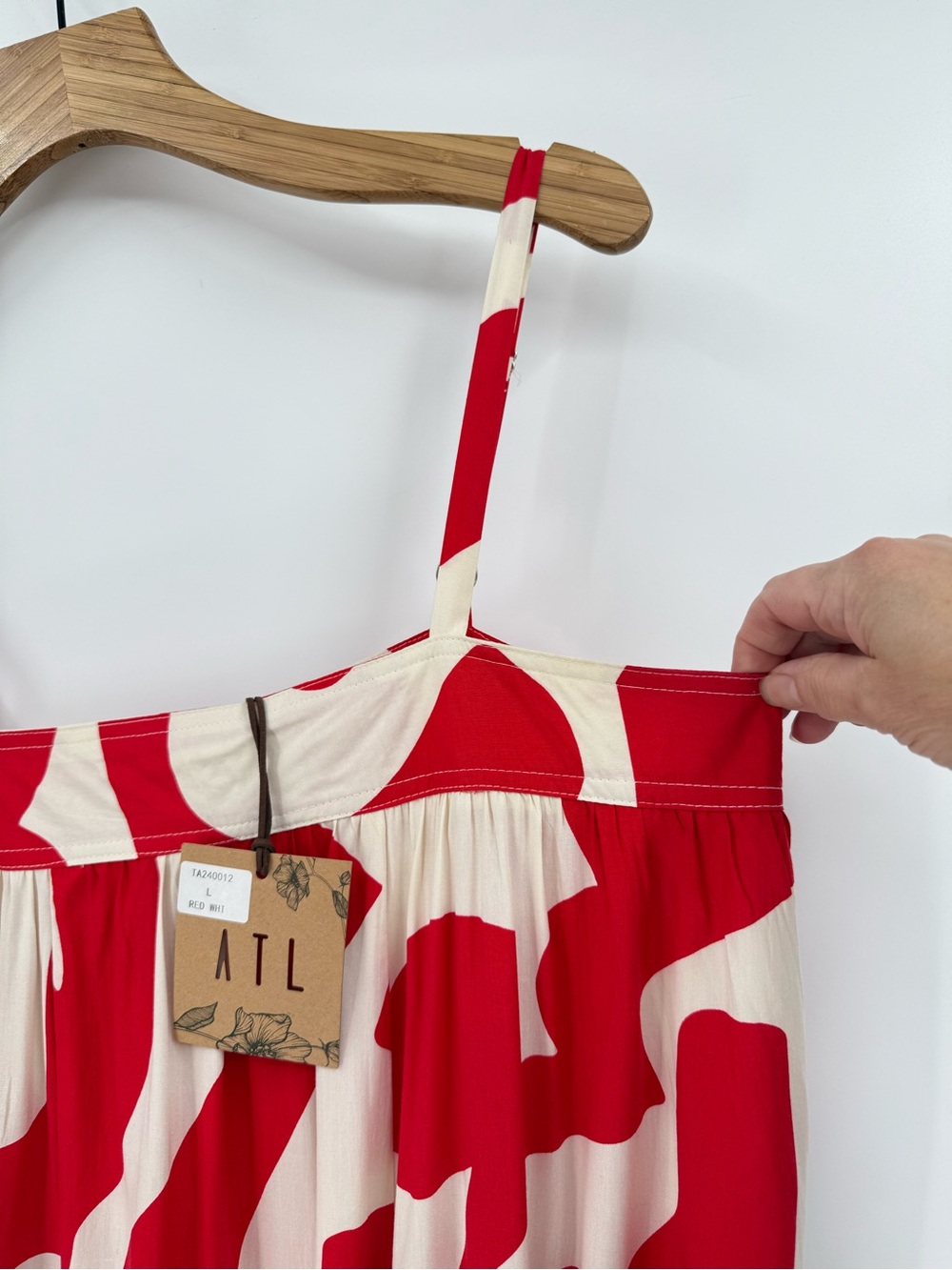 Anthropologie x Abel The Label Smock Dress Abstract Flowy Trapeze Summer Maxi L - Picture 6 of 16
